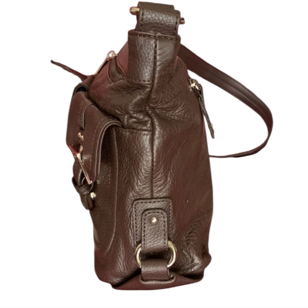 Stone & Co. Leather Shoulder Bag w/Front Pouches - Picture 3 of 10